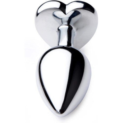 LARGE heart base metal butt plug BLACK - image 3