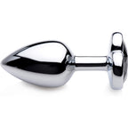 LARGE heart base metal butt plug BLACK - image 4