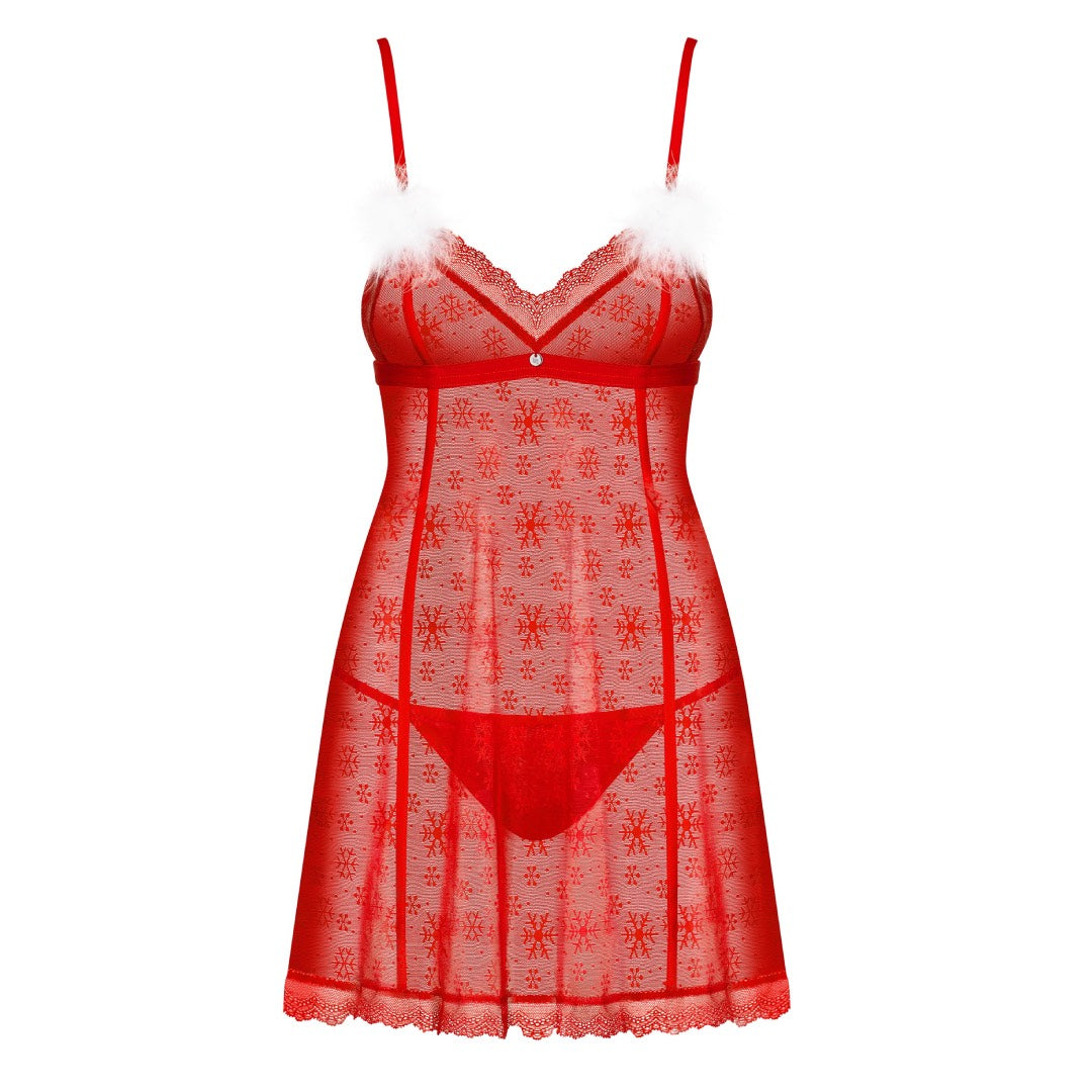 Plus Size Obsessive Claussica Babydoll Red
