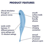 Satisfyer Twirling Pro Hybrid Air Pulse Vibrator Blue - image 3