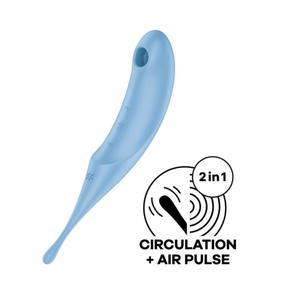 Satisfyer Twirling Pro Hybrid Air Pulse Vibrator Blue - image 2