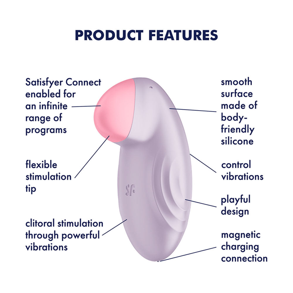 Satisfyer Tropical Tip Clitoral Vibrator Light Lilac - image 8