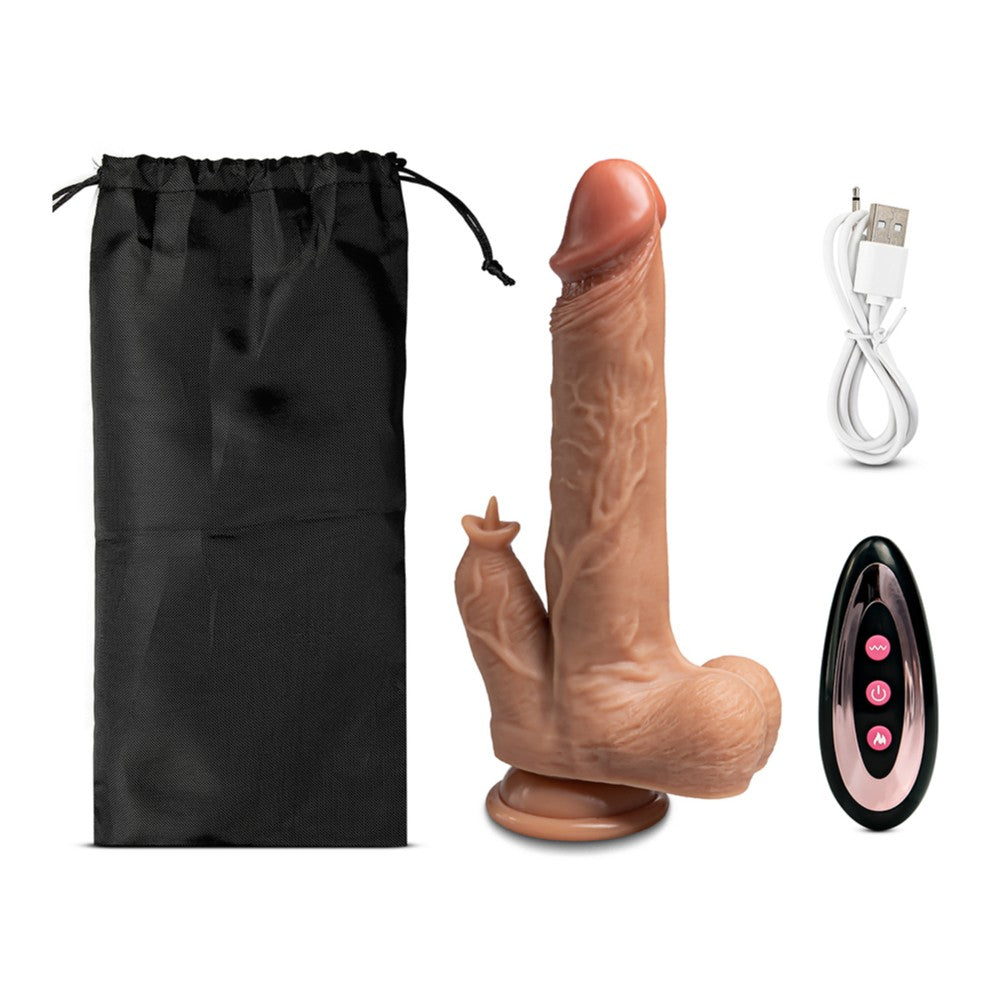 Latino Dino wireless controlled silicone rechargeable vibrating Clit & Thrusting dildo - image 6