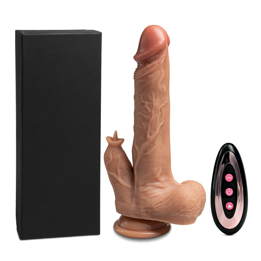 Latino Dino wireless controlled silicone rechargeable vibrating Clit & Thrusting dildo - image 7
