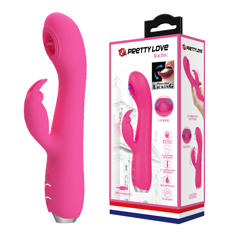 Pretty Love Rachel Licking clit rabbit Vibrator 19 X 3.5 cm