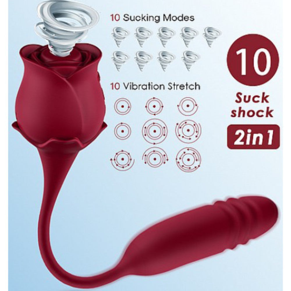 TOYBOX Clitoral suction Rose Thrusting bullet Vibrator