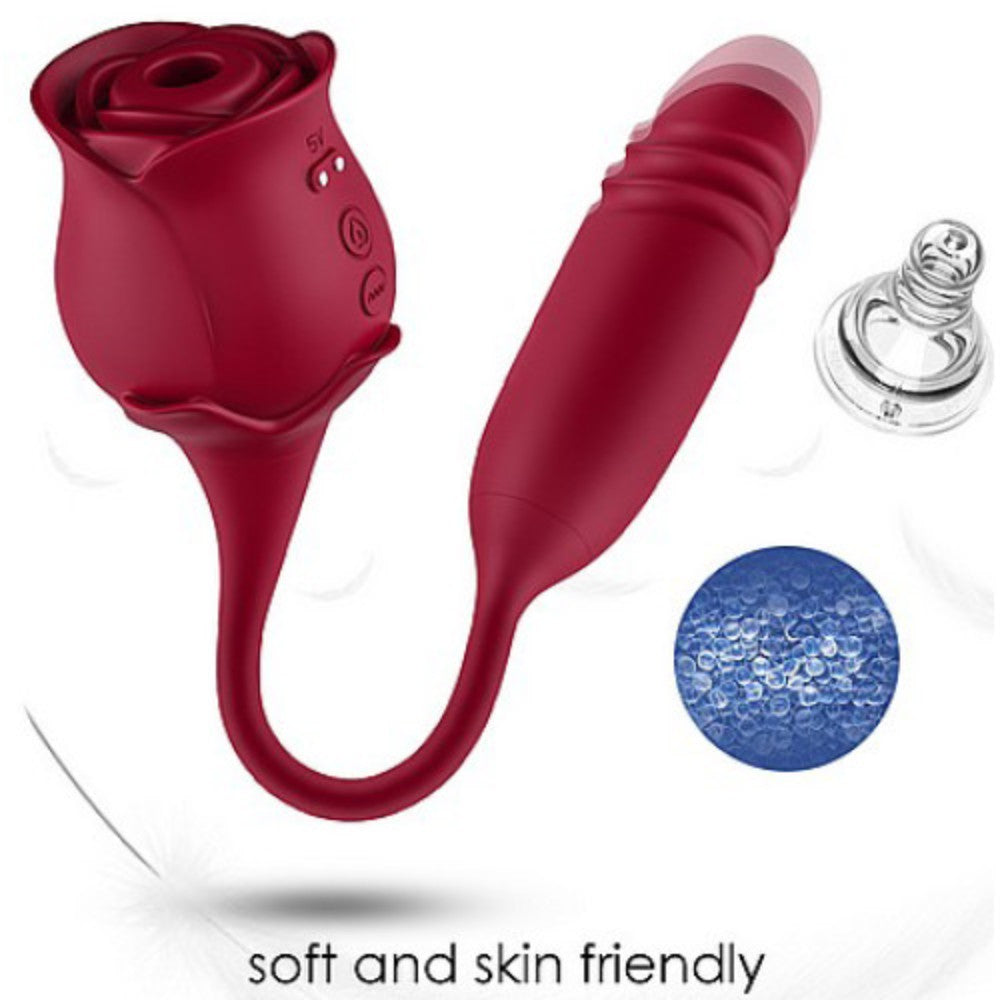 TOYBOX Clitoral suction Rose Thrusting bullet Vibrator Δευτερεύουσα εικόνα προϊόντος