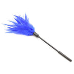 Mystery blue shiny silky Blindfold with a Feather tickler SET - image 3