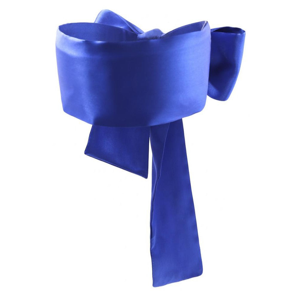 Mystery blue shiny silky Blindfold with a Feather tickler SET - image 7