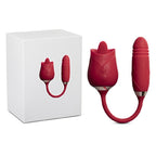 Rose Silicone Clitoral Stimulator with Vibrating Tongue