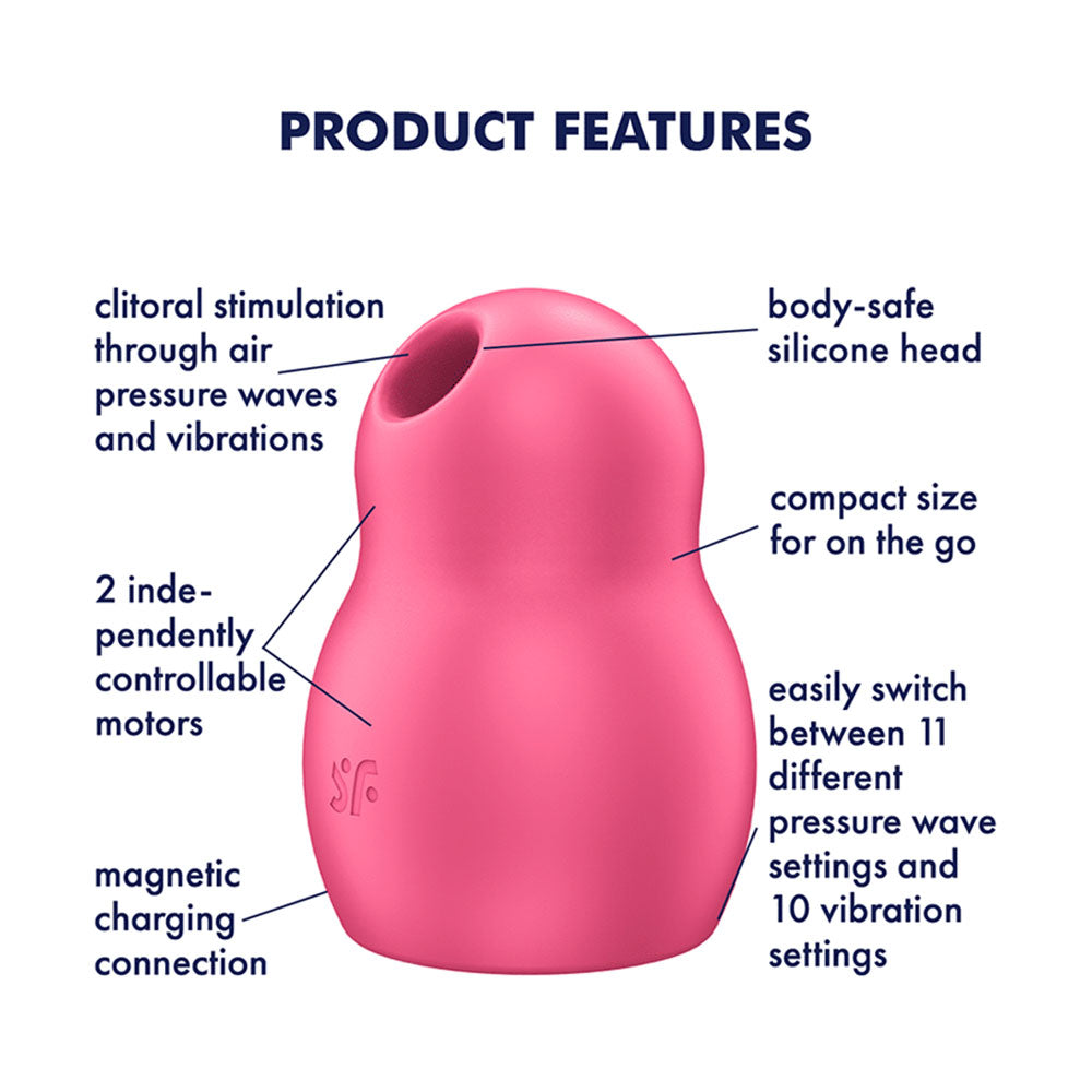 Satisfyer Pro to Go 1 Air Pulse Vibrator Red