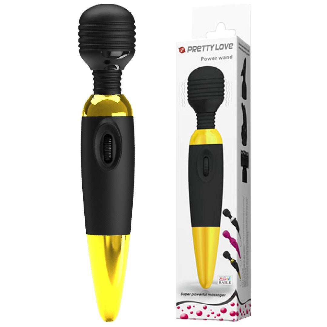 Pretty Love Power Wand black and gold vibrator