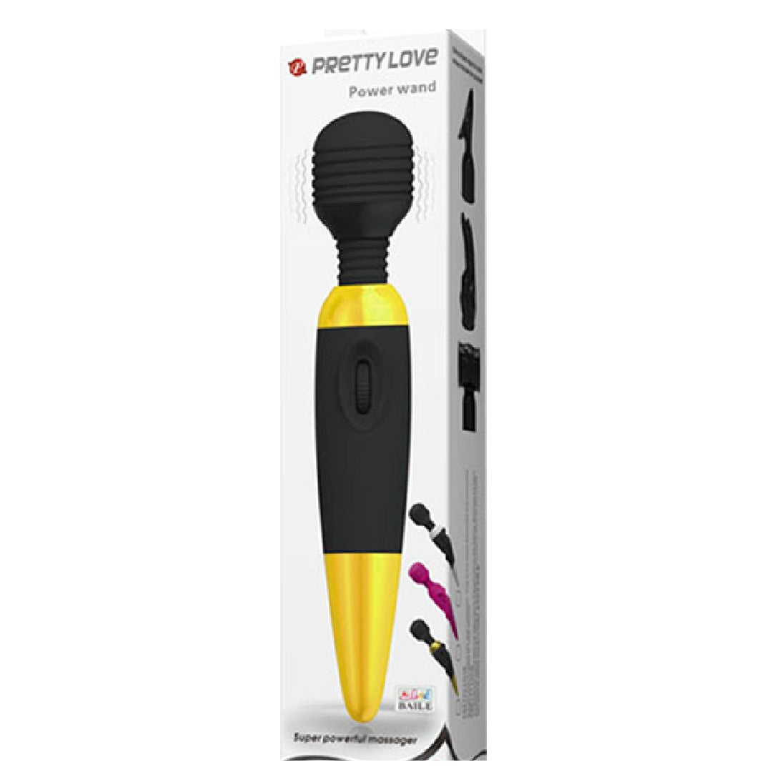 Pretty Love Power Wand black and gold vibrator