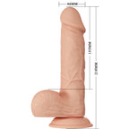 Bahamut realistic life-like TPR dildo with suction 22 x 4.6 cm - image 3