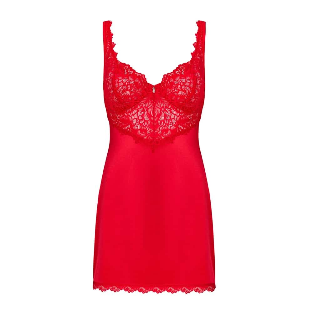 Obsessive Amor Cherris chemise and thong red Main image