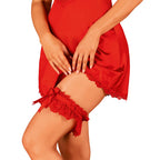 Obsessive Amor Cherris seductive garter O/S red
