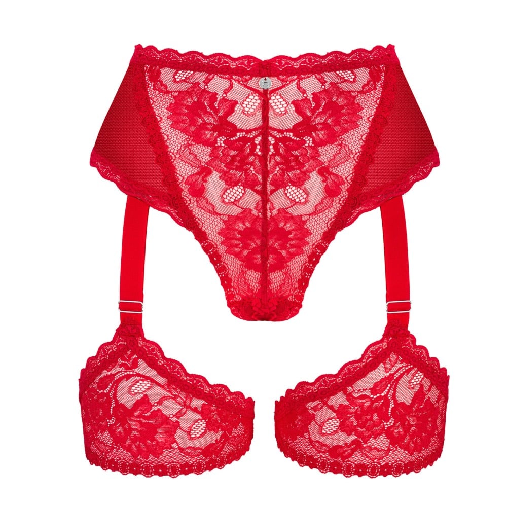 Obsessive Belovya sensual red garter panties