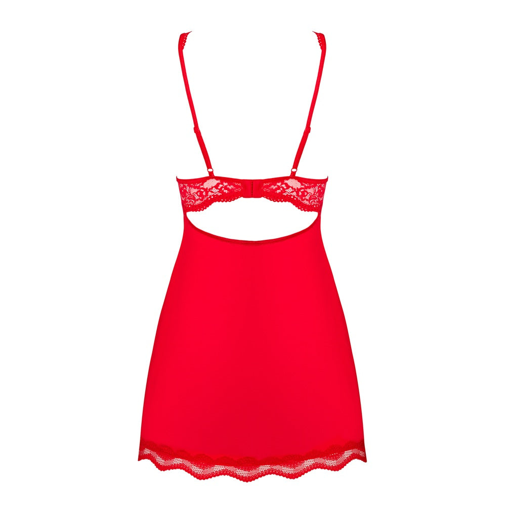 Obsessive Luvae hot babydoll and thong red - image 4