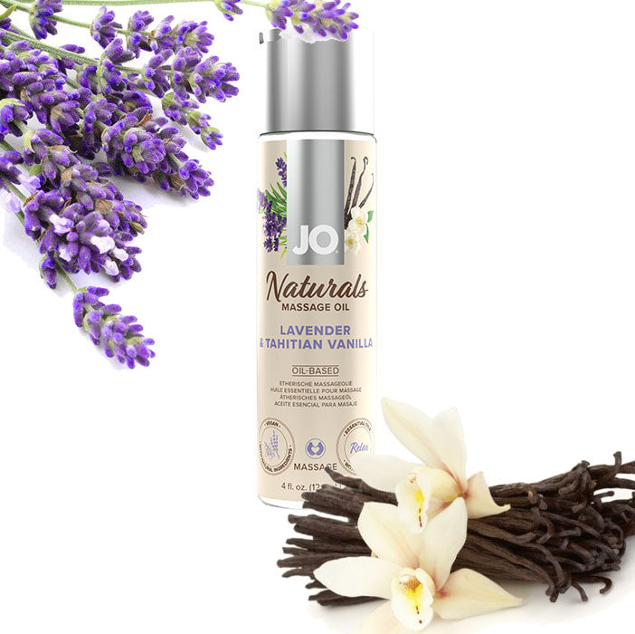 System Jo Naturals Massage Oil Lavender and Tahitian Vanilla 120ml Κύρια εικόνα προϊόντος