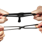 TOYBOY Soft stretchy 3 in 1 Double cock ring with Tainted Teasing Tail - image 4