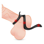 TOYBOY Soft stretchy 3 in 1 Double cock ring with Tainted Teasing Tail - image 3