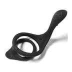 TOYBOY Soft stretchy 3 in 1 Double cock ring with Tainted Teasing Tail - image 5
