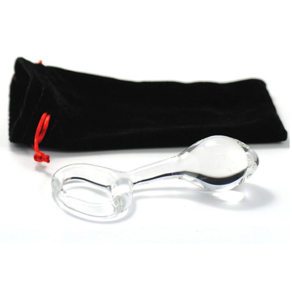 Small glass butt plug with retrieval ring 13 x Ø 3.3 cm Κύρια εικόνα προϊόντος