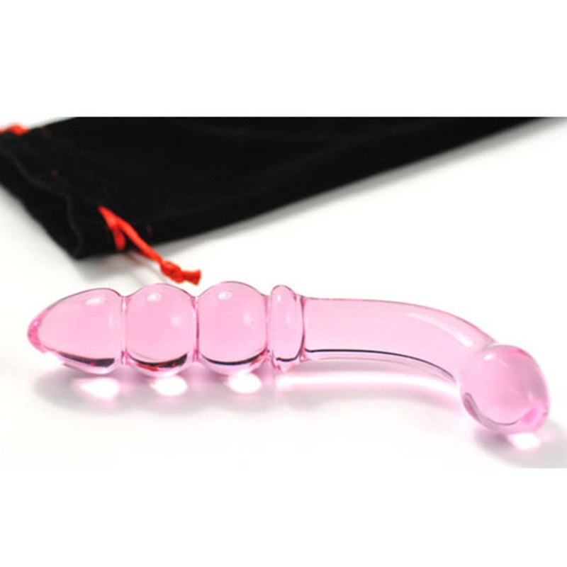 Beaded Glass Anal Slider Dildo PINK 18 x 3 cm Κύρια εικόνα προϊόντος