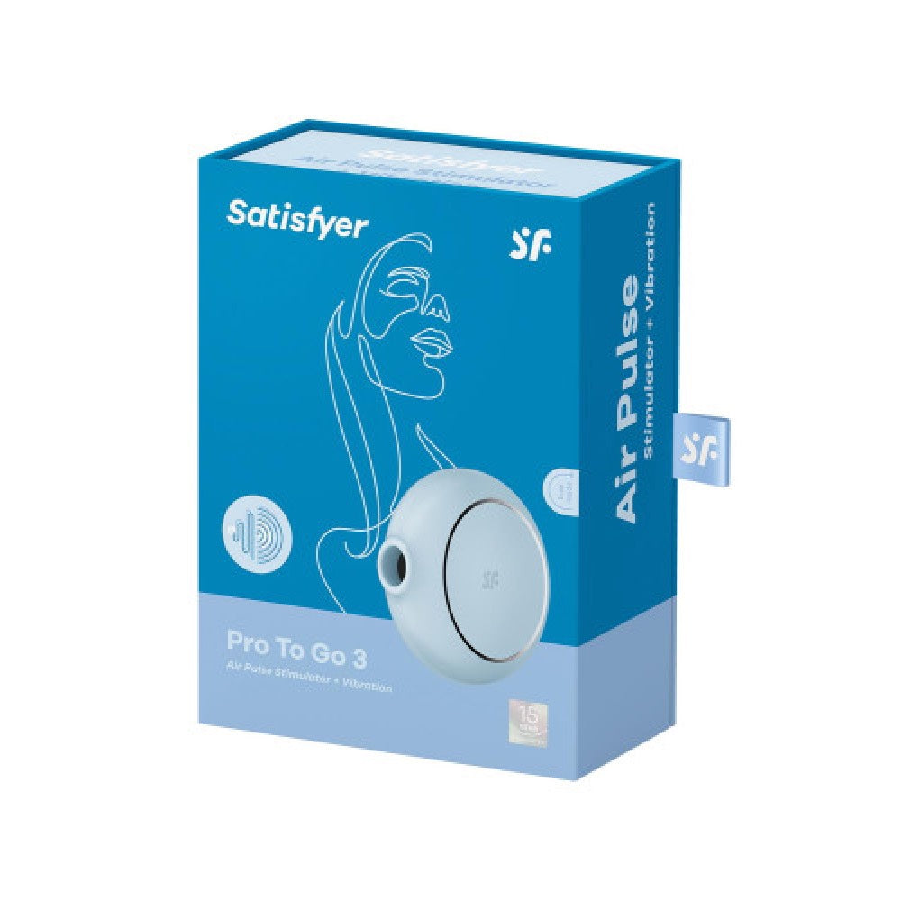 Satisfyer Pro to Go 3 Double Air Pulse Vibrator Blue Secondary image