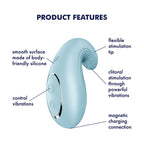 Satisfyer Dipping Delight Lay On Vibrator Light Blue