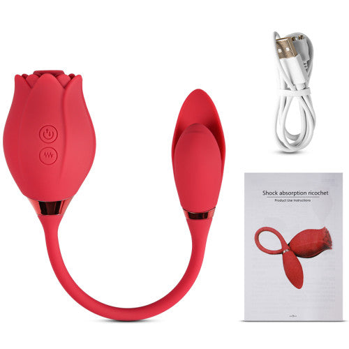 Sex time Silicone Rose Sucking stimulator with vibrating Egg - image 6