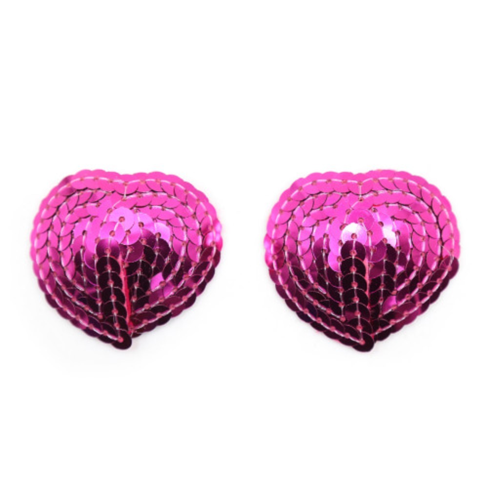 Naughty Toys Rose Heart Burlesque Sequin Nipple Pasties