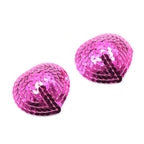 Naughty Toys Rose Heart Burlesque Sequin Nipple Pasties - image 3