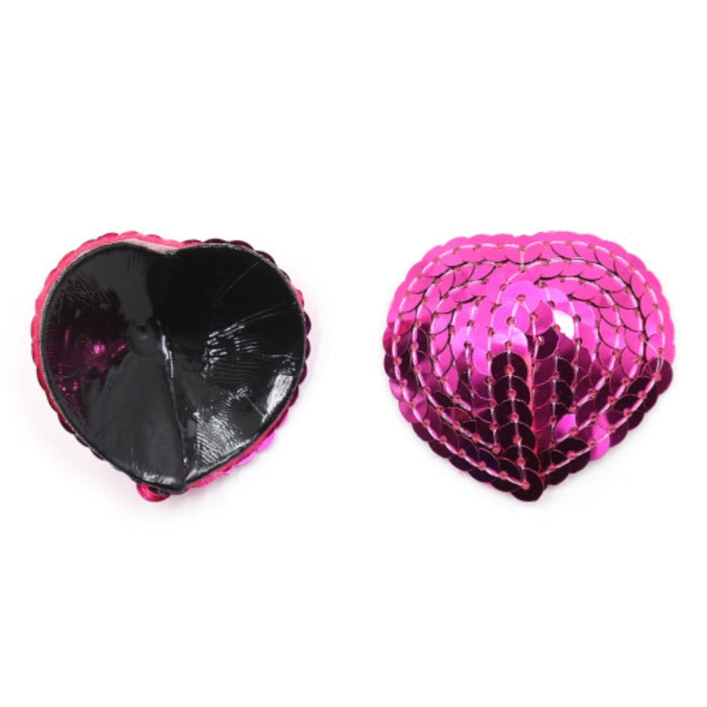 Naughty Toys Rose Heart Burlesque Sequin Nipple Pasties Δευτερεύουσα εικόνα προϊόντος