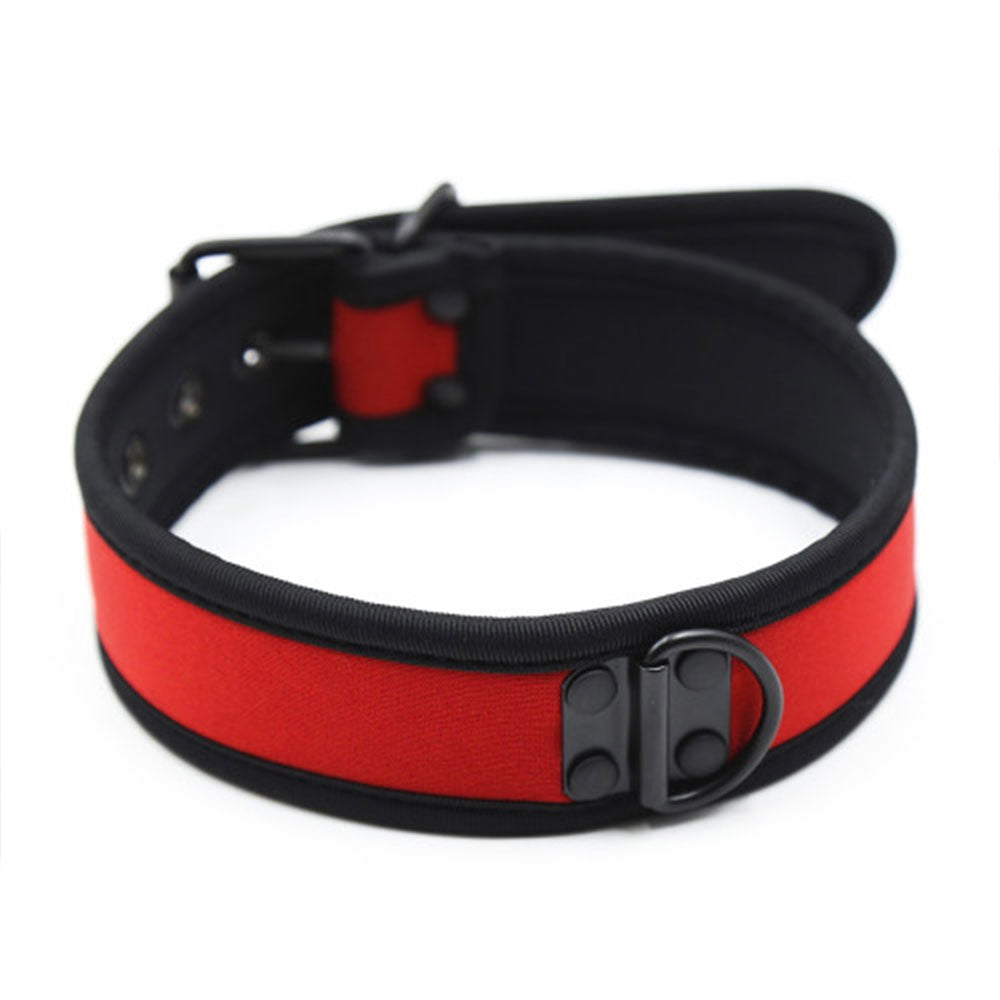 Naughty Toys Adjustable Red Black Neck Collar Secondary image