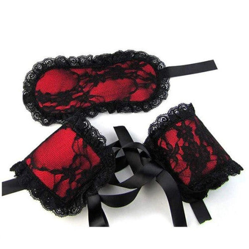 Naughty Toys Red Black Soft Bondage Set - image 2