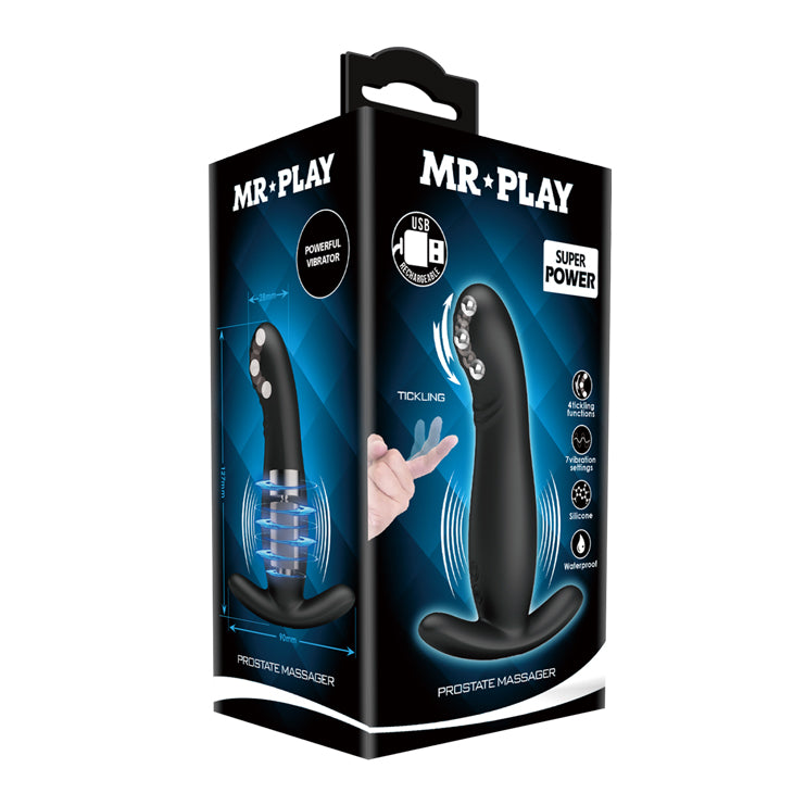 Mr. Play Prostate finger Massager vibrator Black Κύρια εικόνα προϊόντος
