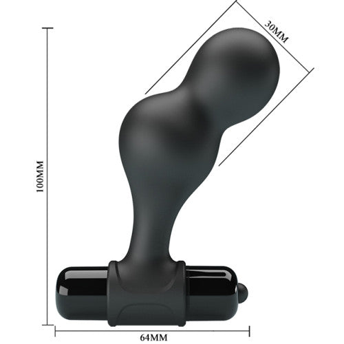 MR PLAY vibrating silicone Butt Plug 10 x 3 cm - image 2