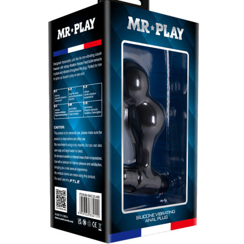 MR PLAY vibrating silicone Butt Plug 10 x 3 cm - image 6