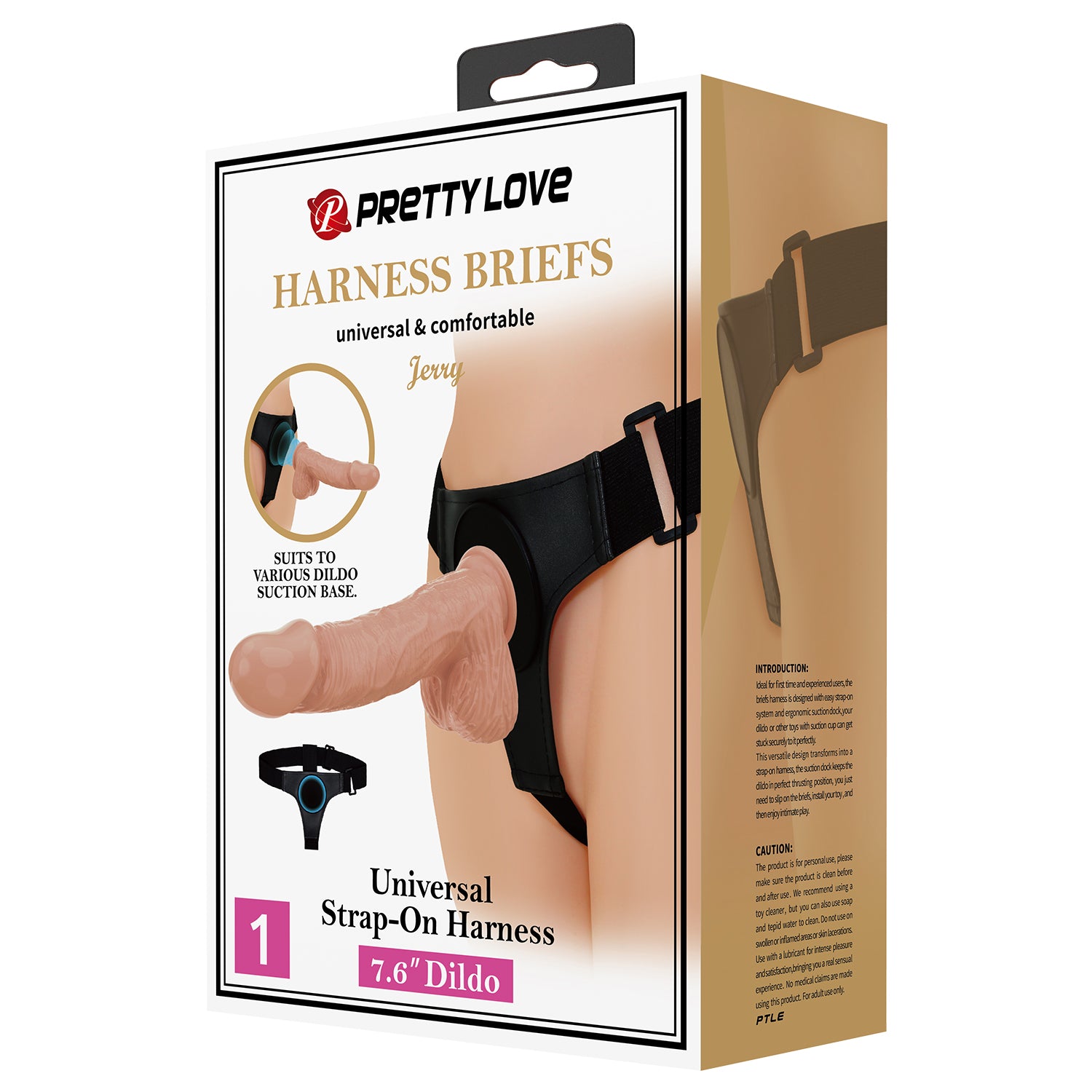 Pretty Love Jerry harness briefs set with dildo Κύρια εικόνα προϊόντος