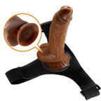 Pretty Love Michael universal harness briefs set with brown dildo - image 3