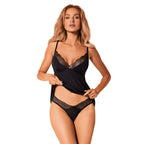 Obsessive Bella Rou Sexy Top and Panties Black