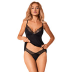 Obsessive Bella Rou Plus Size Sexy Top and Panties Black - image 2