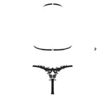 Obsessive Celia Noir Plus size Bra and Thong set Black - image 4