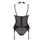 Obsessive Brasica Corset with Choker and Panties Black - image 5