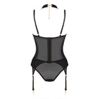 Obsessive Brasica Corset with Choker and Panties Black
