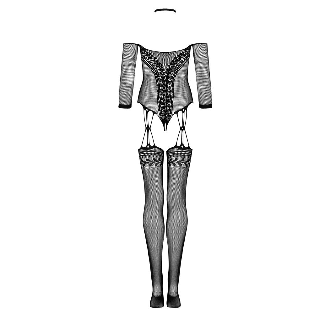 Obsessive G333 Open crotch Bodystocking Black O/S - image 5