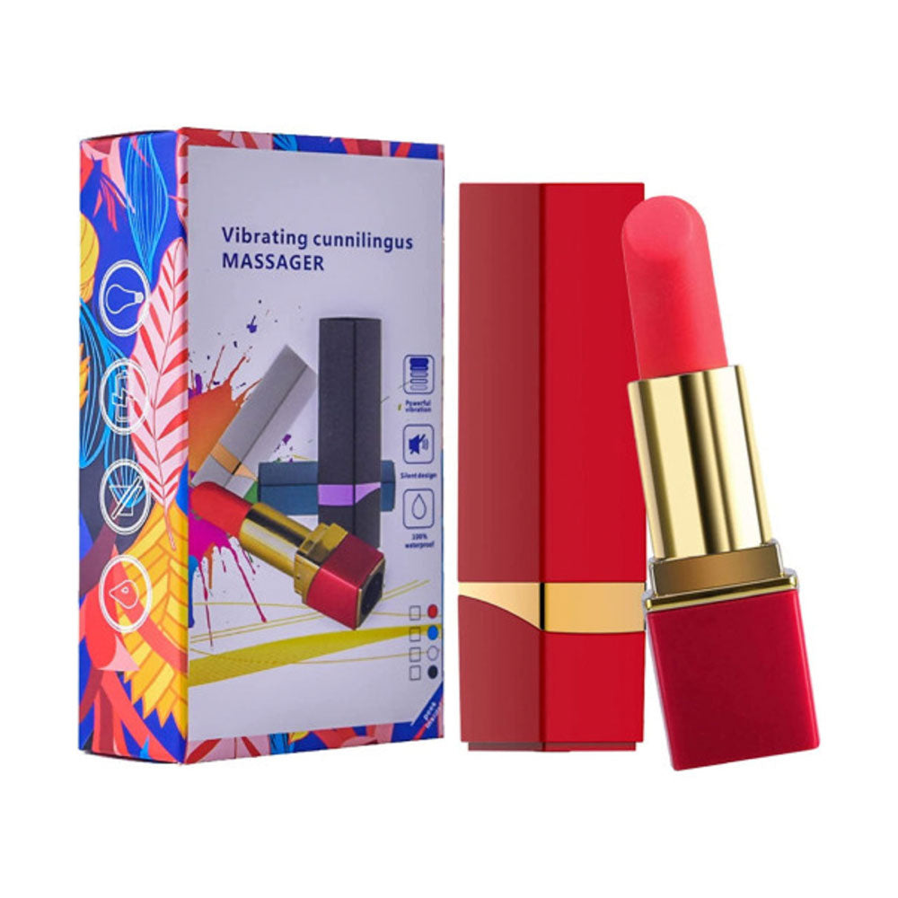 10 Speed Red rechargeable silicone vibrating Lipstick Κύρια εικόνα προϊόντος