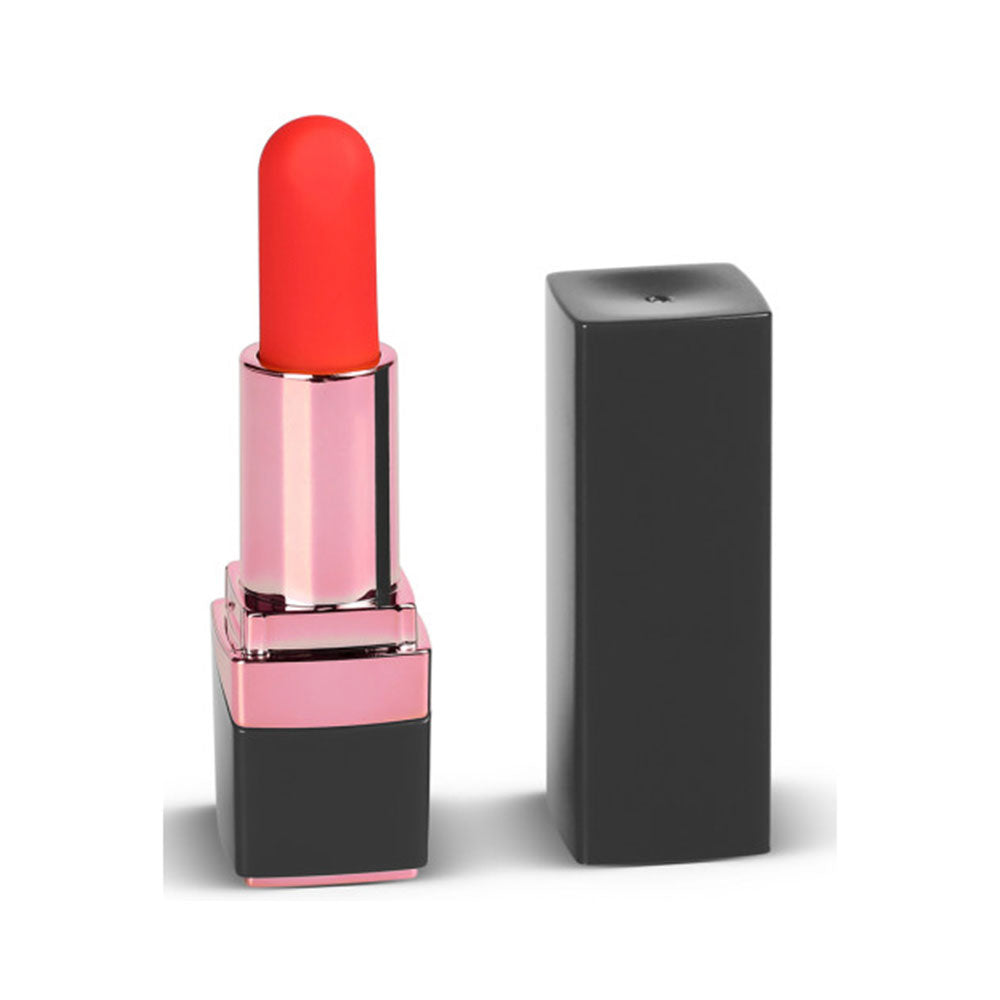 10 Speed BLACK rechargeable silicone vibrating Lipstick Κύρια εικόνα προϊόντος