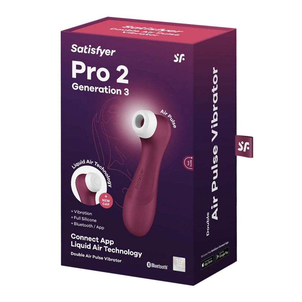 Satisfyer Pro 2 Generation 3 with Liquid Air Technology Connect App Red - image 2